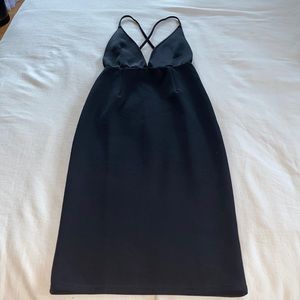Black Bodycon Midi Dress, Size Small